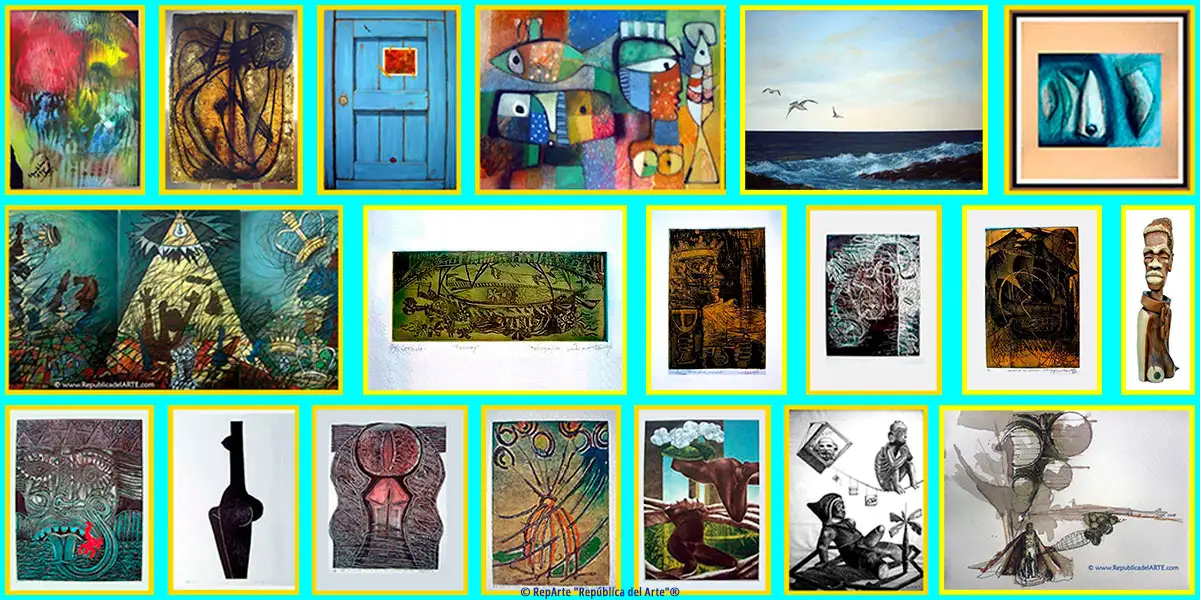 Imagen del collage de obras de la Colección RepArte: Arte Cubano del Fondo "República del Arte"®