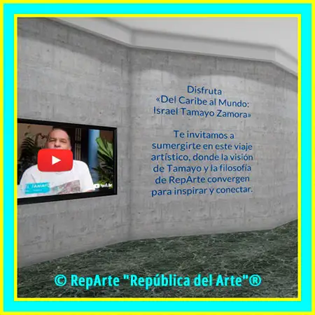 Imagen vista de la entrada a la exposición de Israel Tamayo Zamora en galería RepArte virtual de la Colección RepArte Arte Cubano del Fondo "República del Arte"®.