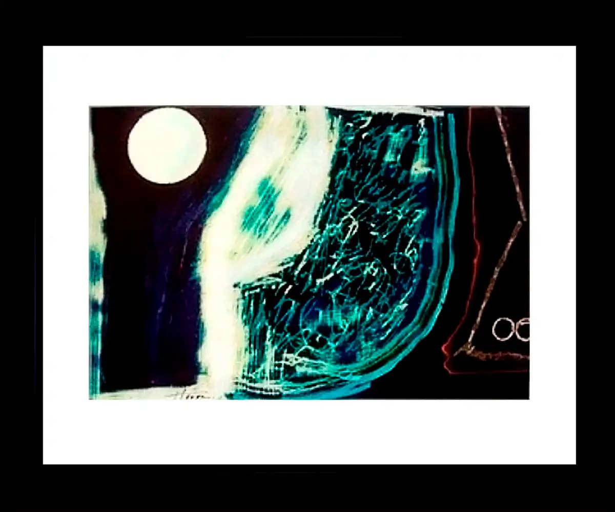 Imagen pintura abstracta geométrica 'Nº 4 S/T' de Miguel Mastrapa Cruz. Técnica mixta sobre lienzo 26 x 39 cm., de la Colección RepArte Arte Cubano del Fondo "República del Arte"®.