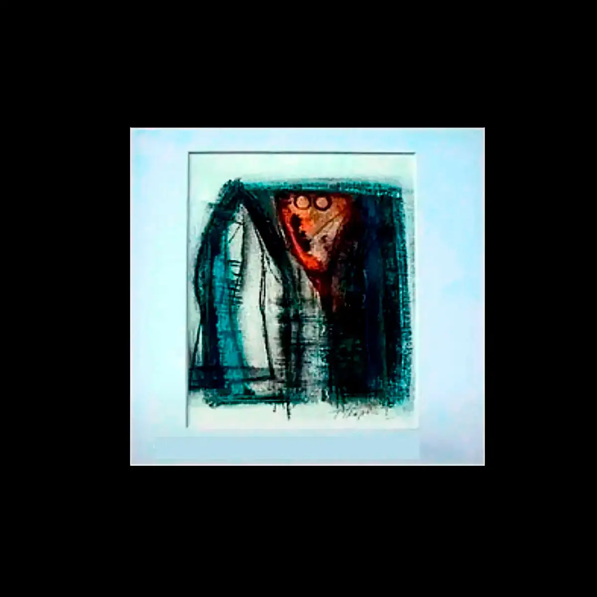 Imagen pintura abstracta geométrica 'Nº 7 S/T' de Miguel Mastrapa Cruz. Técnica mixta sobre lienzo, 14 x 18 cm., de la Colección RepArte Arte Cubano del Fondo "República del Arte"®.