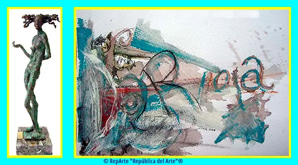 Collage de obras de Duniesky Lora Pileta, Colección RepArte Arte Cubano del Fondo «República del Arte»®.
