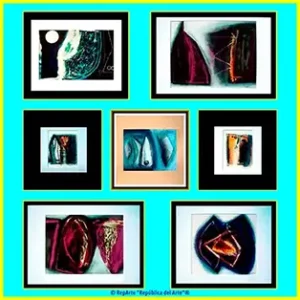 Collage de las pinturas abstractas de Miguel Mastrapa Cruz